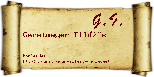 Gerstmayer Illés névjegykártya